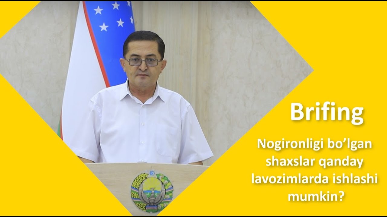 Brifing | Nogironligi bo'lgan shaxslar qanday lavozimlarda ishlashi mumkin?