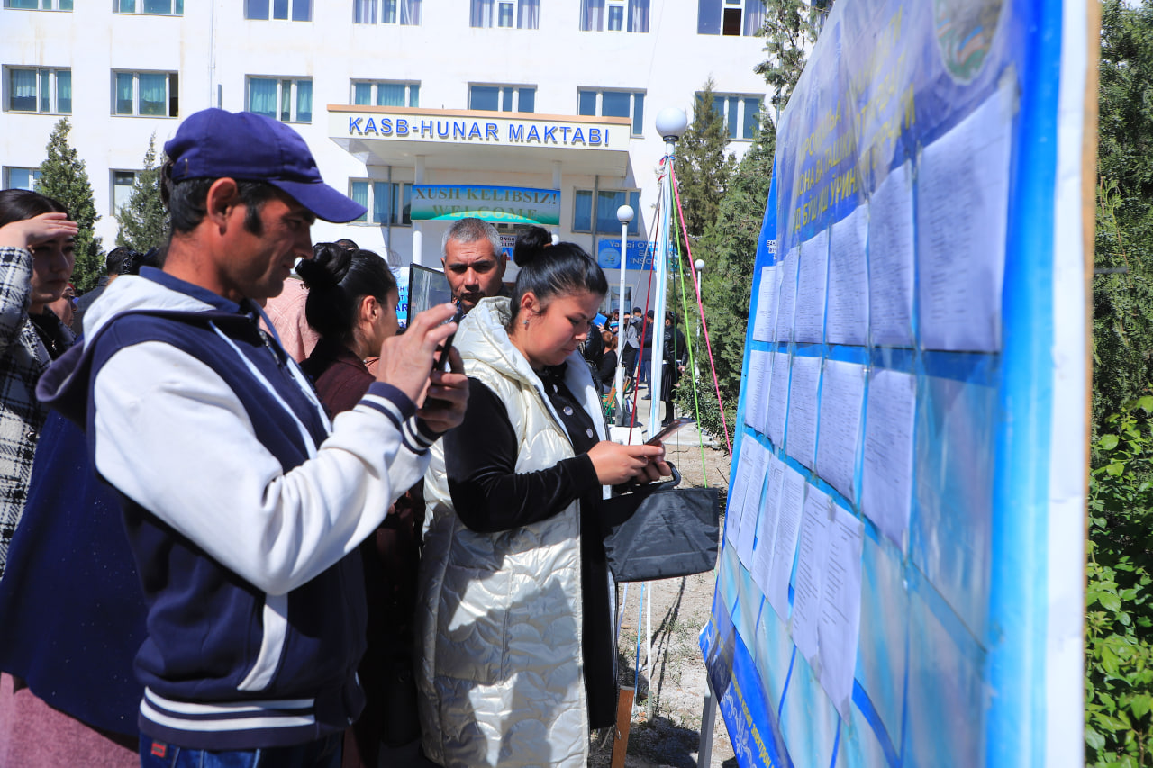 Aholi bandligini ta’minlash yuzasidan “Bo‘sh ish o‘rinlari mehnat yarmarkasi“ tashkil etildi Aholi bandligini ta’minlash yuzasidan “Bo‘sh ish o‘rinlari mehnat yarmarkasi“ tashkil etildi