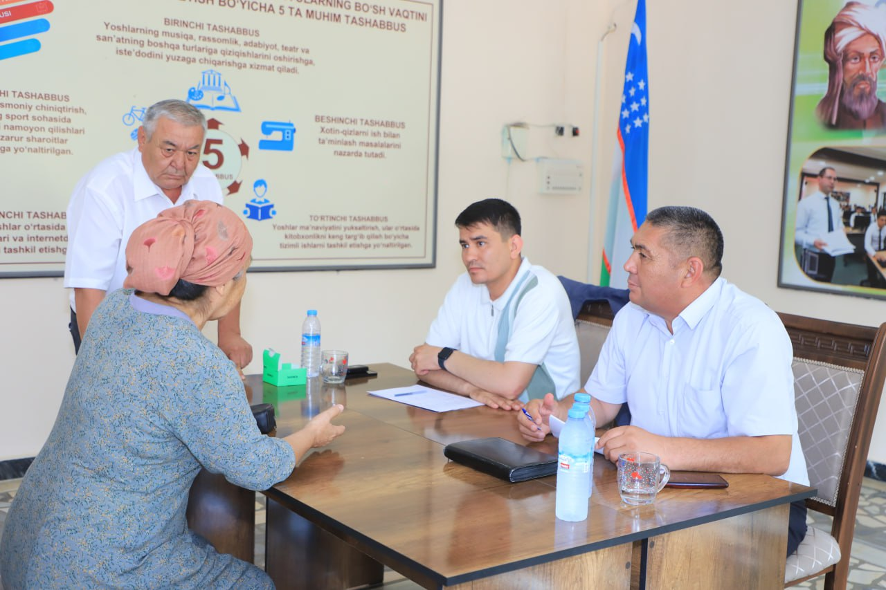 Tuman hokimining navbatdagi sayyor qabuli Navbahor mahallasida bo'lib o'tdi.