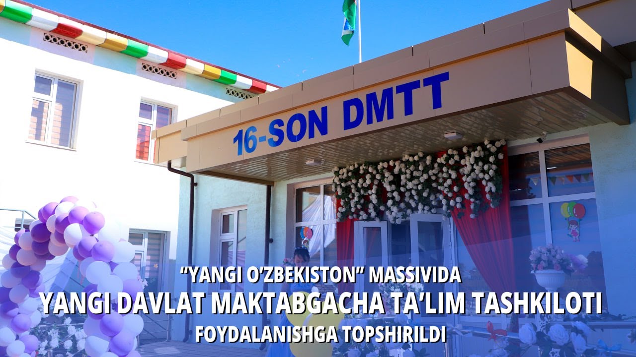 Yangi O'zbekiston massivida yangi maktabgacha ta'lim tashkiloti foydalanishga topshirildi Yangi O'zbekiston massivida yangi maktabgacha ta'lim tashkiloti foydalanishga topshirildi