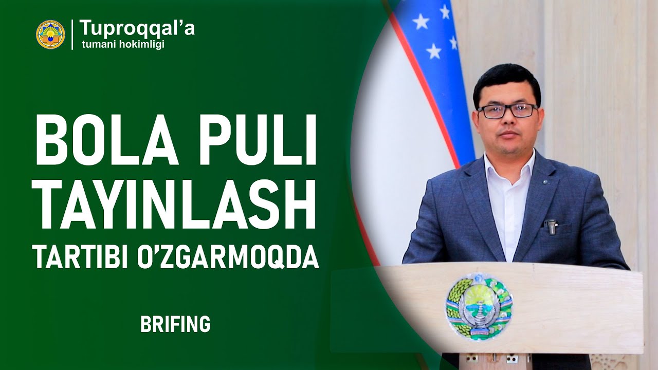 Brifing | Bola puli tayinlash tartibi o'zgarmoqda