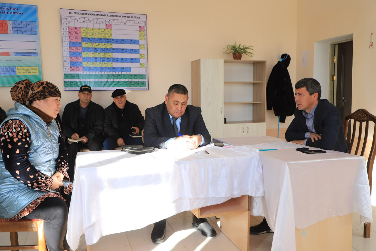 Saxovat mahallasida sayyor qabul o'tkazildi Saxovat mahallasida sayyor qabul o'tkazildi