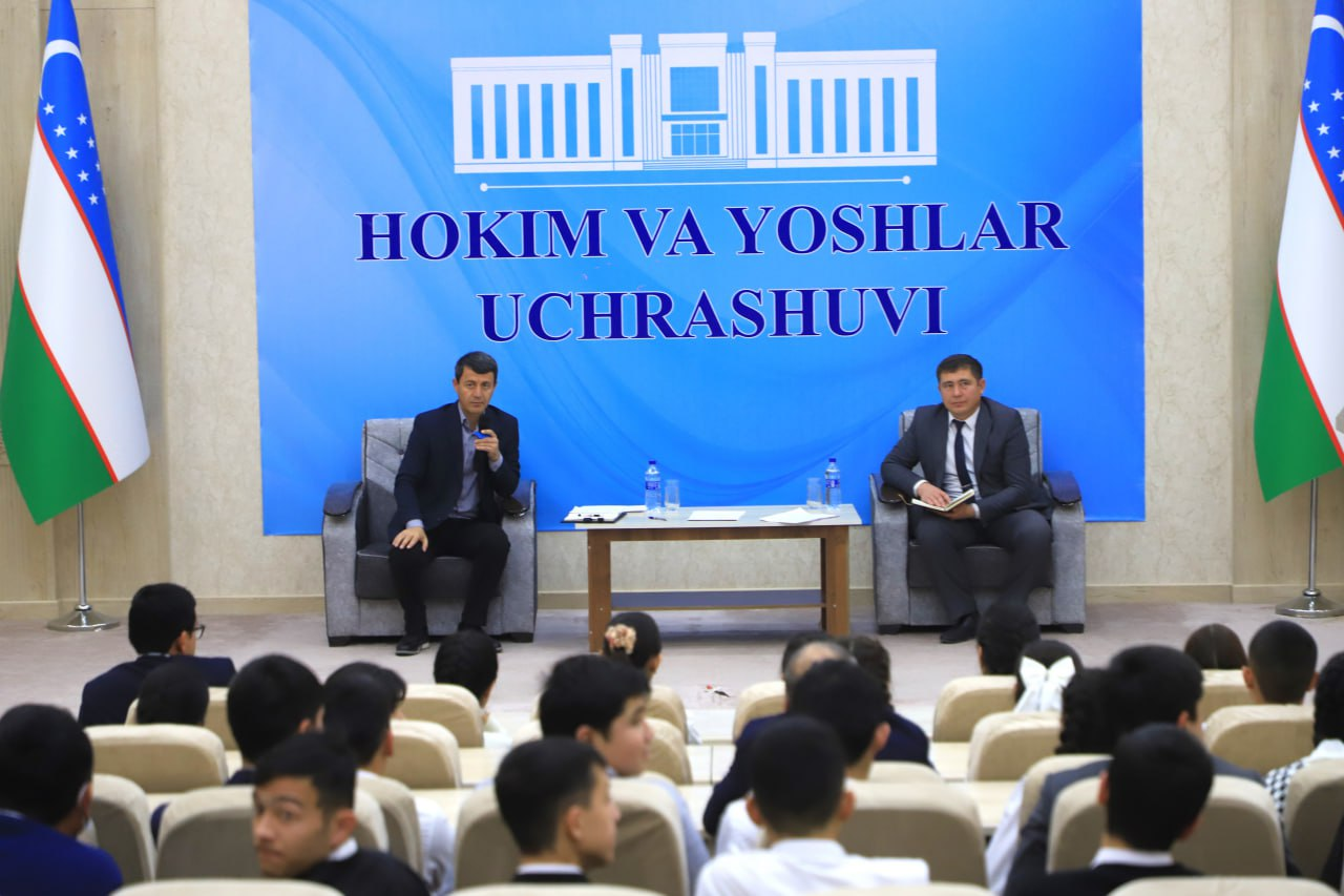 HOKIM VA YOSHLAR UCHRASHUVI BO‘LIB O‘TDI HOKIM VA YOSHLAR UCHRASHUVI BO‘LIB O‘TDI
